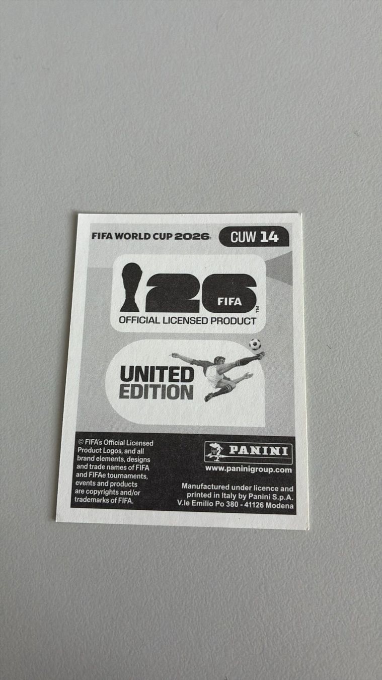 Panini Carte collezionabili: Carte panini 2026 - CUW 14 – Nuovo (secondo la descrizione) da La Neuveville venduto da Ibo2300 1