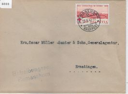 Zu. 240 Mi. 357 Brief Romanshorn 27.II.40 to Ermatingen