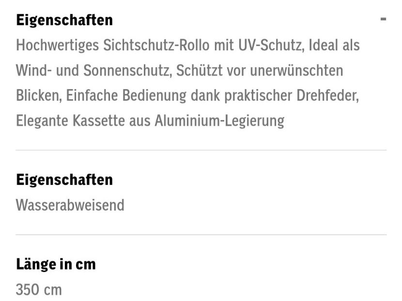 Markisen: Zu Verkaufen Sichtschutz-Rollo – Neu (gemäss Beschreibung) aus Suhr von Semigirl96 1