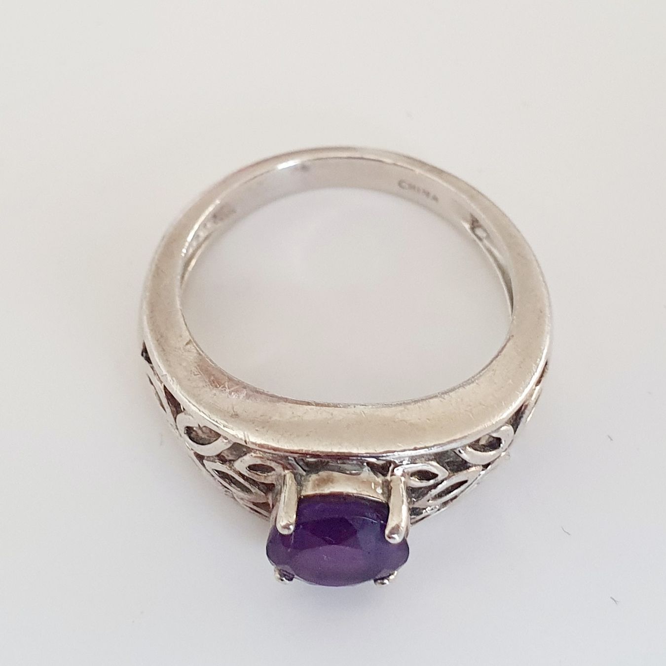 Anelli: Silberring mit Amethyst Edelstein - Grösse 18.2 mm💍 – Usato da Kreuzlingen venduto da Wunderkiste123 5