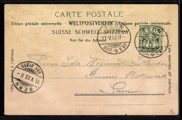 Cartoline postali: Blausee, Blick über den See zum Birrsto – Usato da Berlin venduto da bartko-reher 1