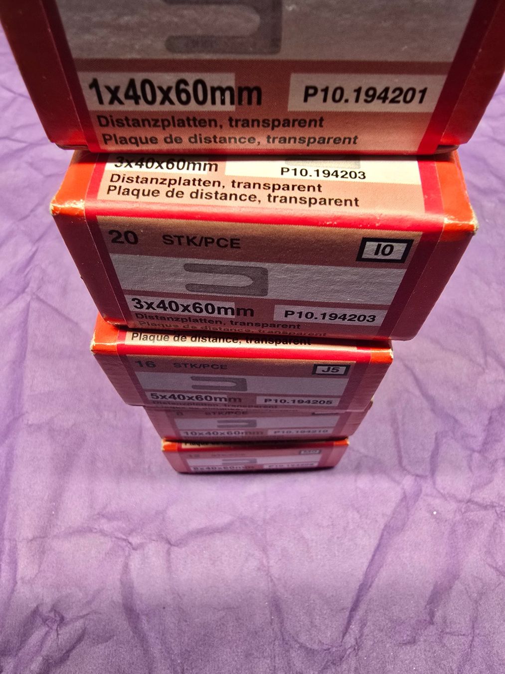 Tutti gli attrezzi: 5 Pack Profix Distanzplatten diverse Grössen – Nuovo (secondo la descrizione) da Rebstein venduto da James-Dean 6
