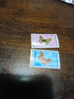 Lot de 2 Timbres Rares Papillons Haute-Volta! Impeccable