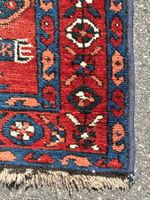 💚 ANTIKER TEPPICH 97 x 327cm WOLLE AUF WOLLE 💚