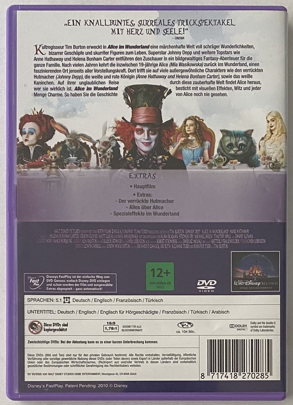 Tutti i DVDs: Alice im Wunderland – Usato da Flums venduto da Asquillo 1