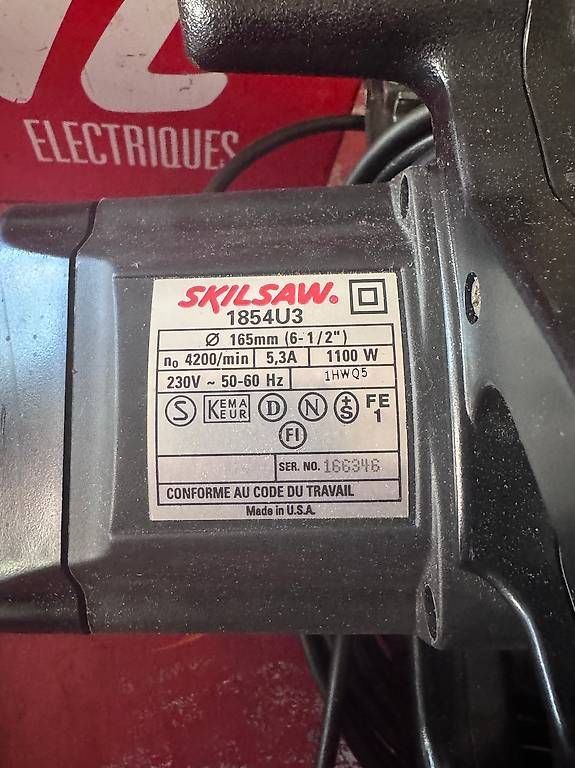 Seghe: Scie circulaire Skilsaw 1100W – Usato da Correvon venduto da EstebanEnero 1