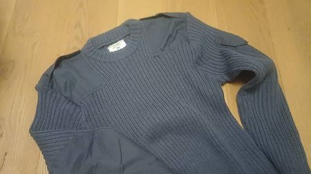 Original Britischer Kommando Pullover Gr. L blau-grau
