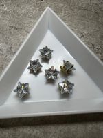 Strasssteine zum aufnähen (8 mm), Strass 6 Stück/Set (Gold)