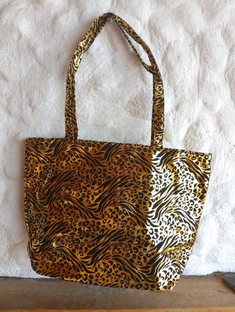 Trendige Handtasche/Shopper mit goldenem Muster, neu!