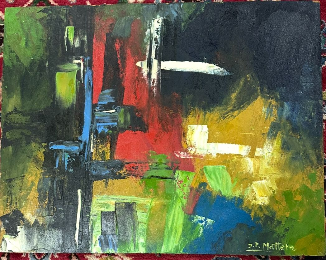 Dipinti: Œuvre abstraite Jean pierre mattern  59x48 – Usato da Bellevue venduto da bordeaux075cl