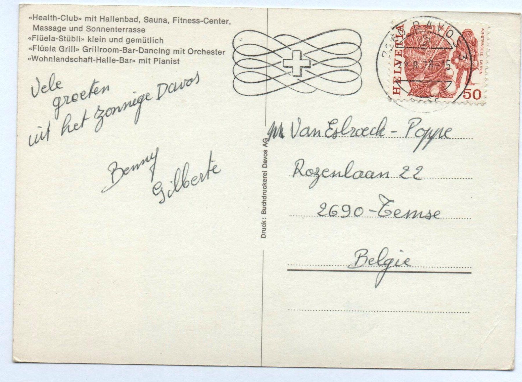 Cartoline postali: 4 x Ansichtskarten DAVOS – Usato da Jona venduto da philajona 3