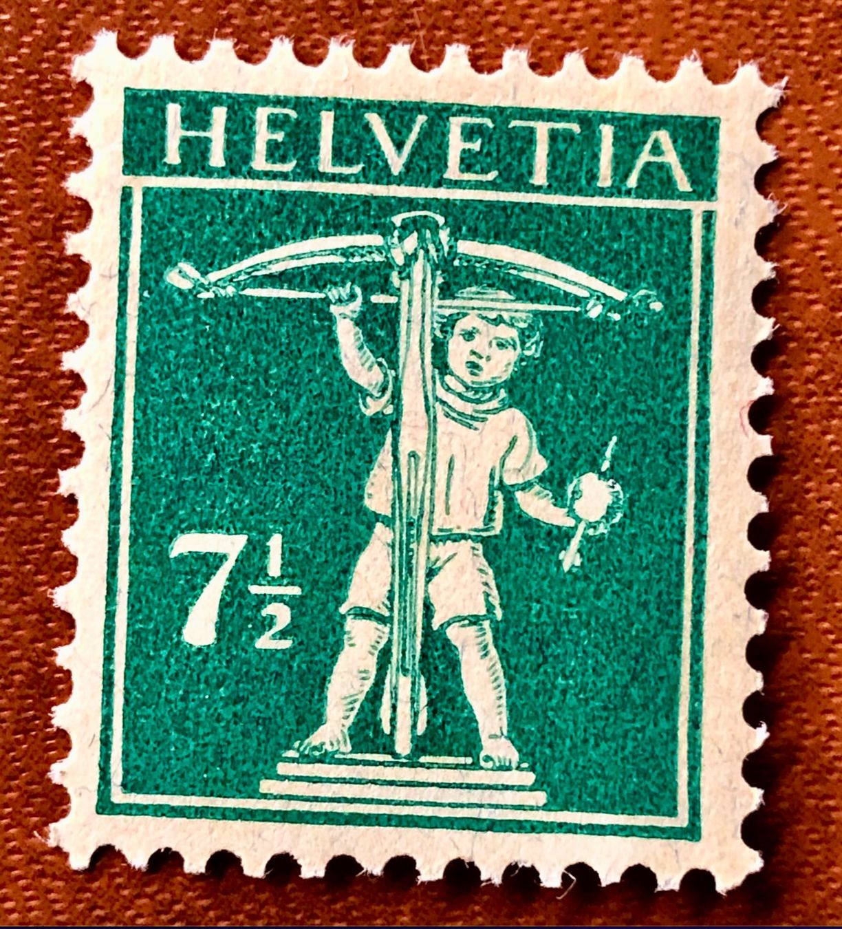 Alle Briefmarken: Tellknabe Nr.171 UNGESTEMPELT     – Gebraucht aus Aarau von Billa007