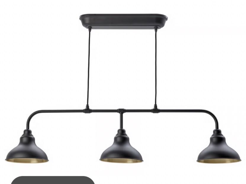 Ikea Lampadari & plafoniere: IKEA 3-Schirm Deckenlampe schwarz mit gold/bronze – Usato da Zürich venduto da tat_szj2 1