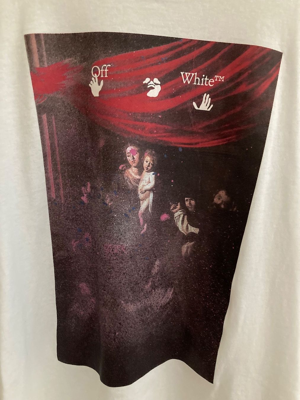 Off-White T-shirt: Off-White · Sprayed Caravaggio · White · L – Usato da Monthey venduto da la_hora_cero 1