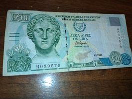 Zypern 10 Pfund Note 1997 - Seltenes Sammlerstück!