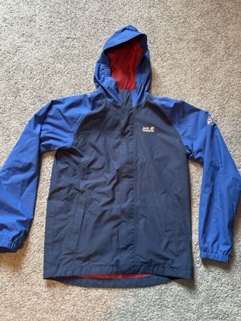 Jack Wolfskin Kids Rain Jacket Blue Size 164cm