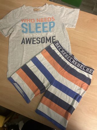 Manor Pyjama Gr.146/152 gestreift kurz Sommer Jungen Set