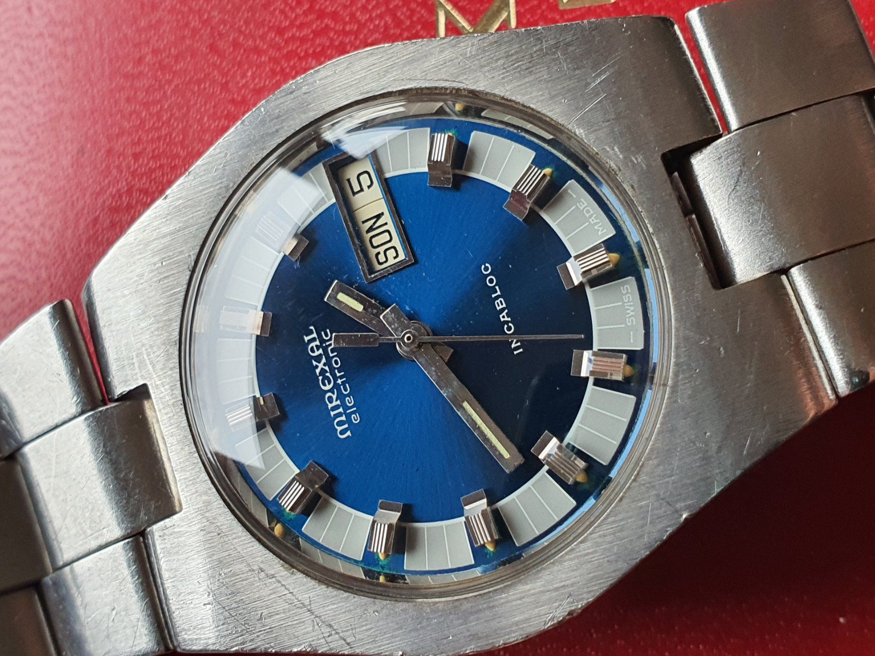 Mirexal Orologi: Mirexal Electronic Day Date mit Originalbox aus 1978 – Usato da Muri AG venduto da Corredor 1