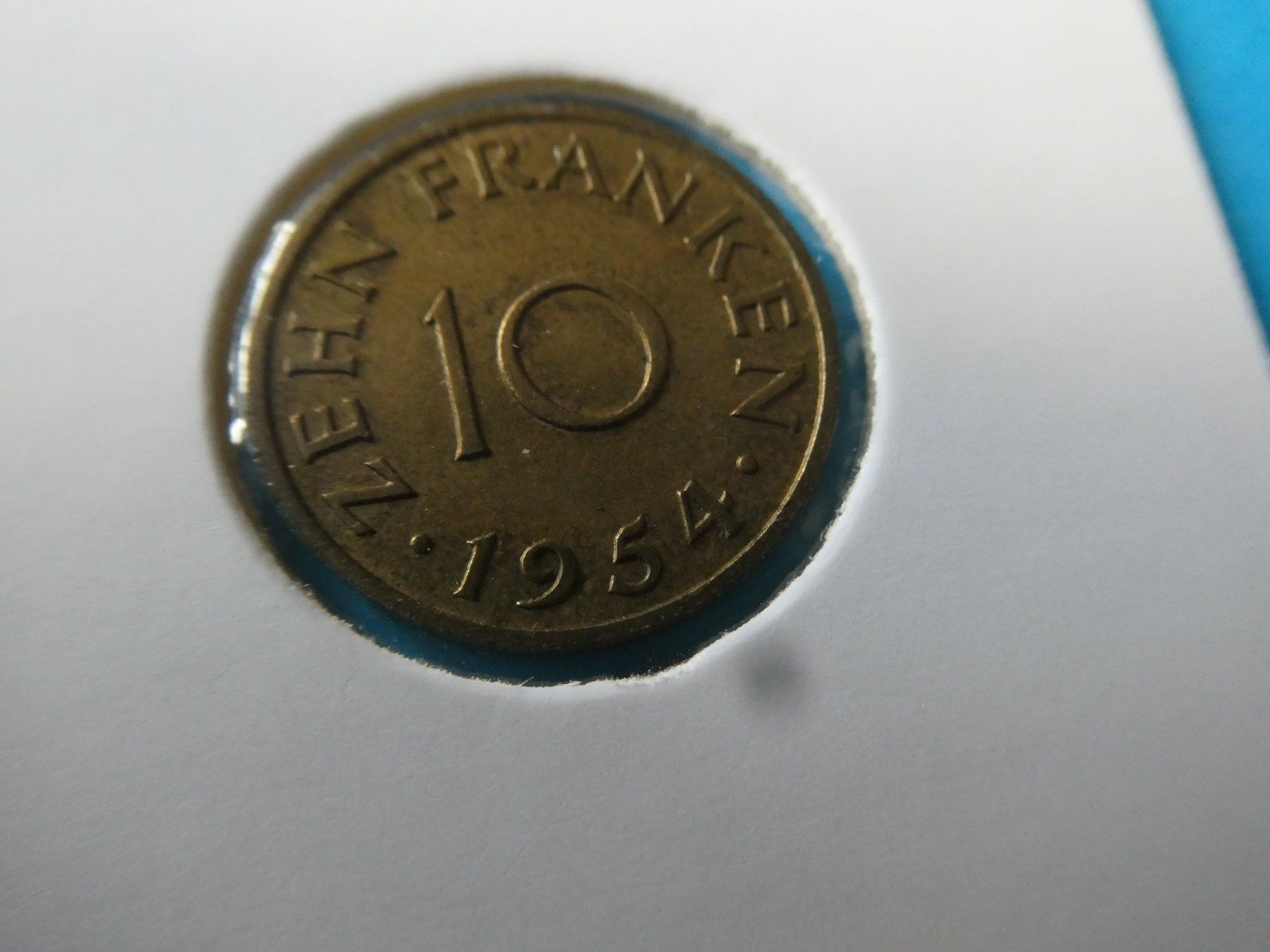 Tutti le monete: Saarland 1954, 10 Franken – Usato da Hinterforst venduto da Rohusri 1
