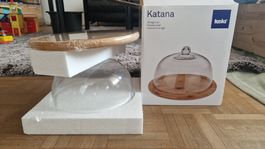 Käseglocke Kela Katana Glas Bambus neu ungebraucht