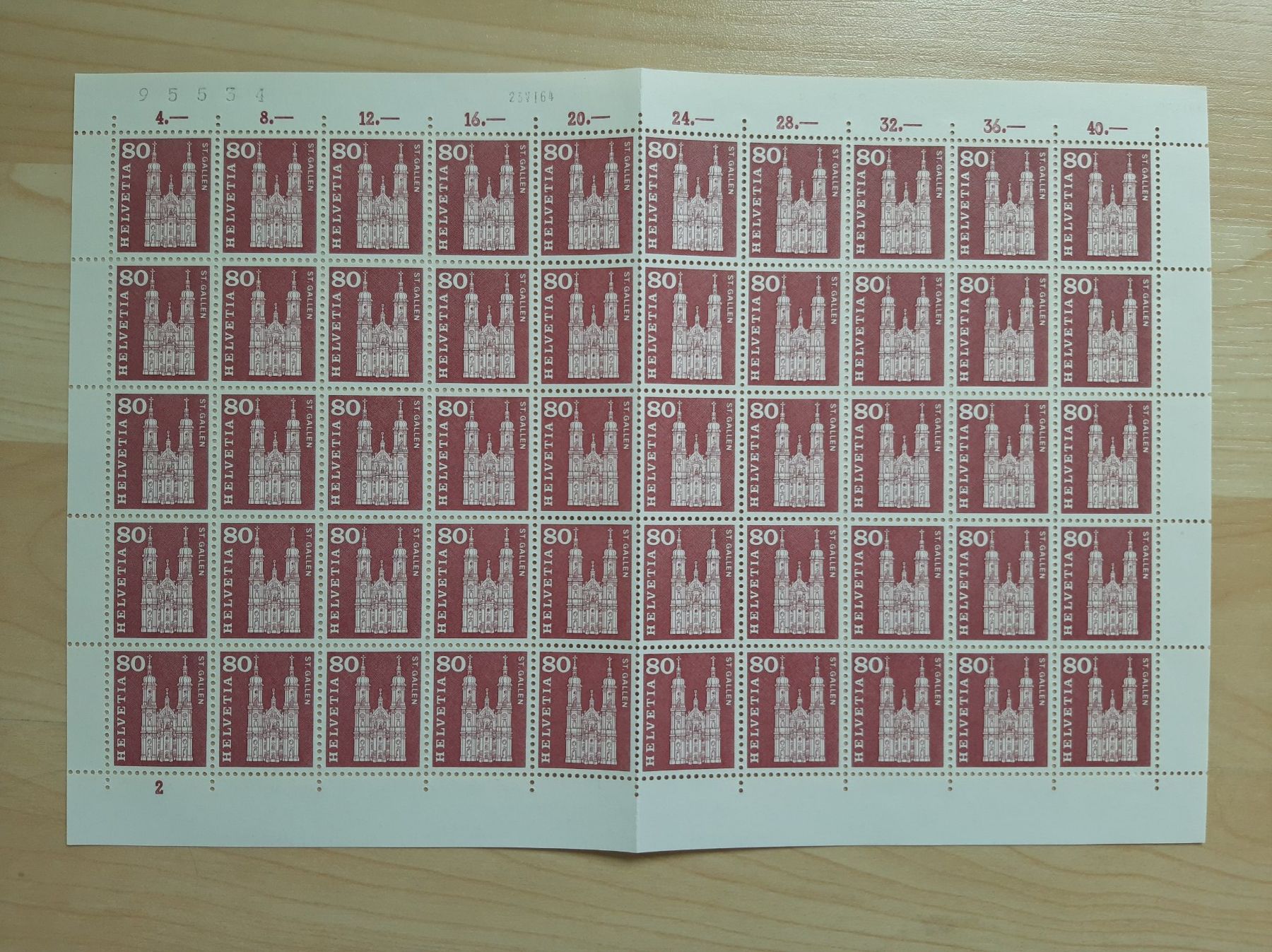 Tutti i francobolli: Briefmarkenbogen St. Gallen Kathedrale 1964 – Nuovo (secondo la descrizione) da Wildhaus venduto da Bpurple