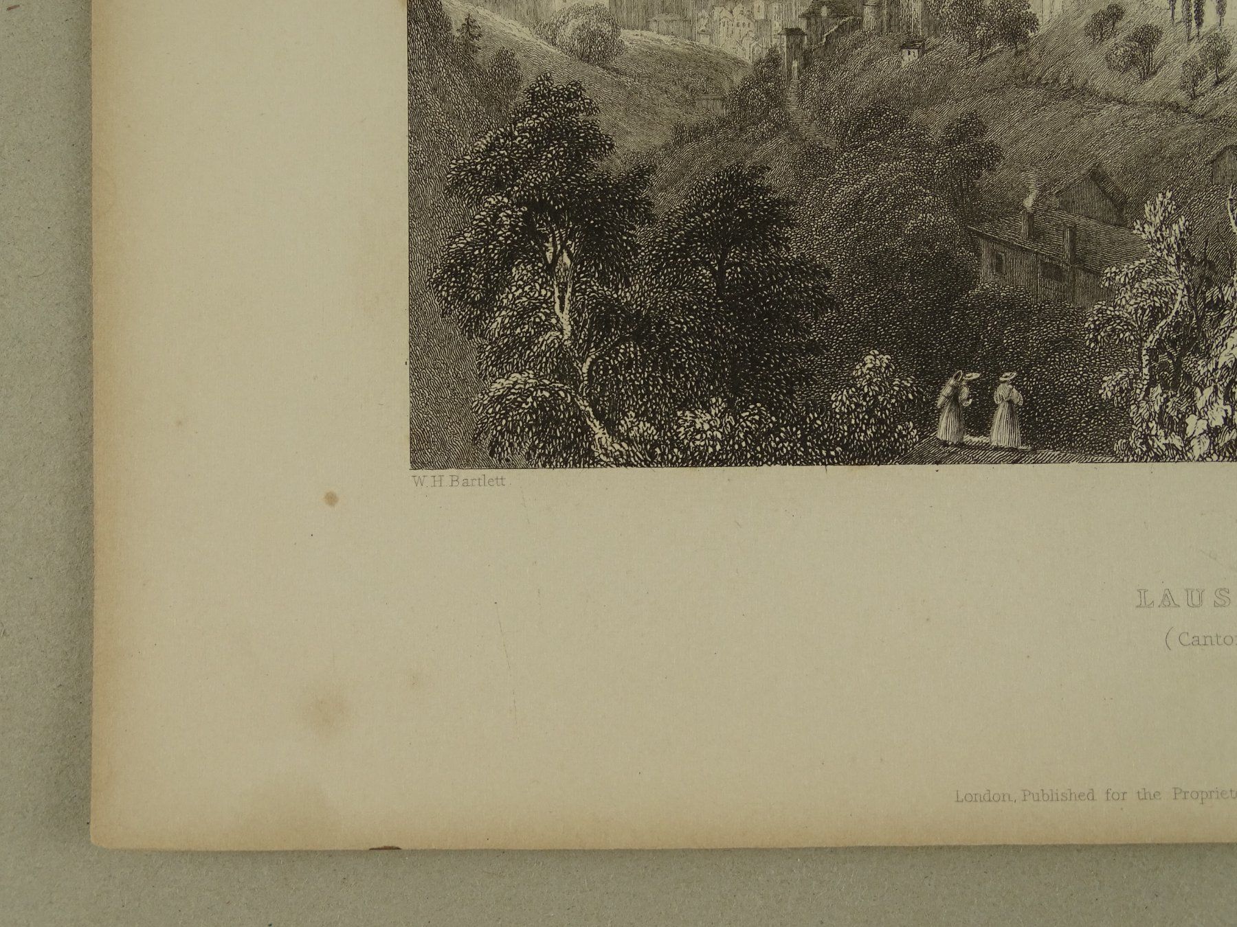 Incisioni: LAUSANNE, STAHLSTICH NACH BARTLETT 1836 – Usato da Grüningen venduto da Kartensammler 2