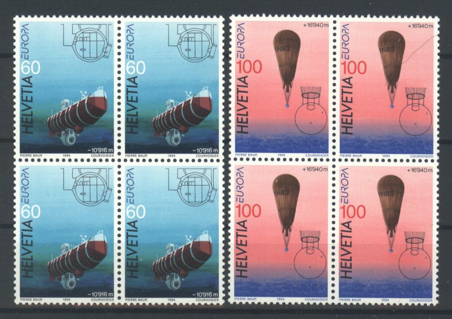 Tutti i francobolli: 1994, Europa, Viererblöcke ** – Usato da Willisau venduto da Vollstempel