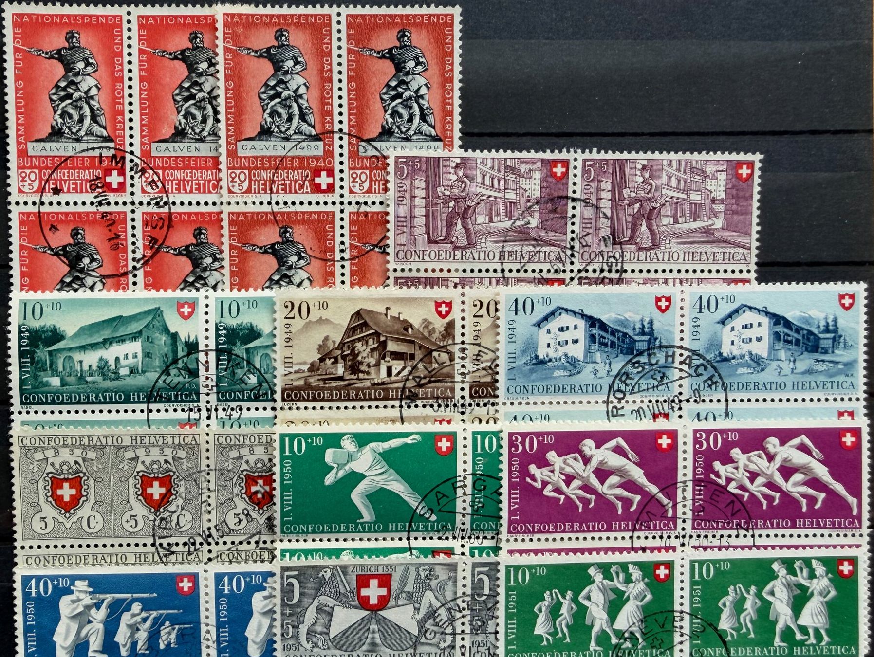 4er Blocks Pro Patria gest. ab 1940 SBK 955.- ab 0.50 (Gebraucht) in St ...