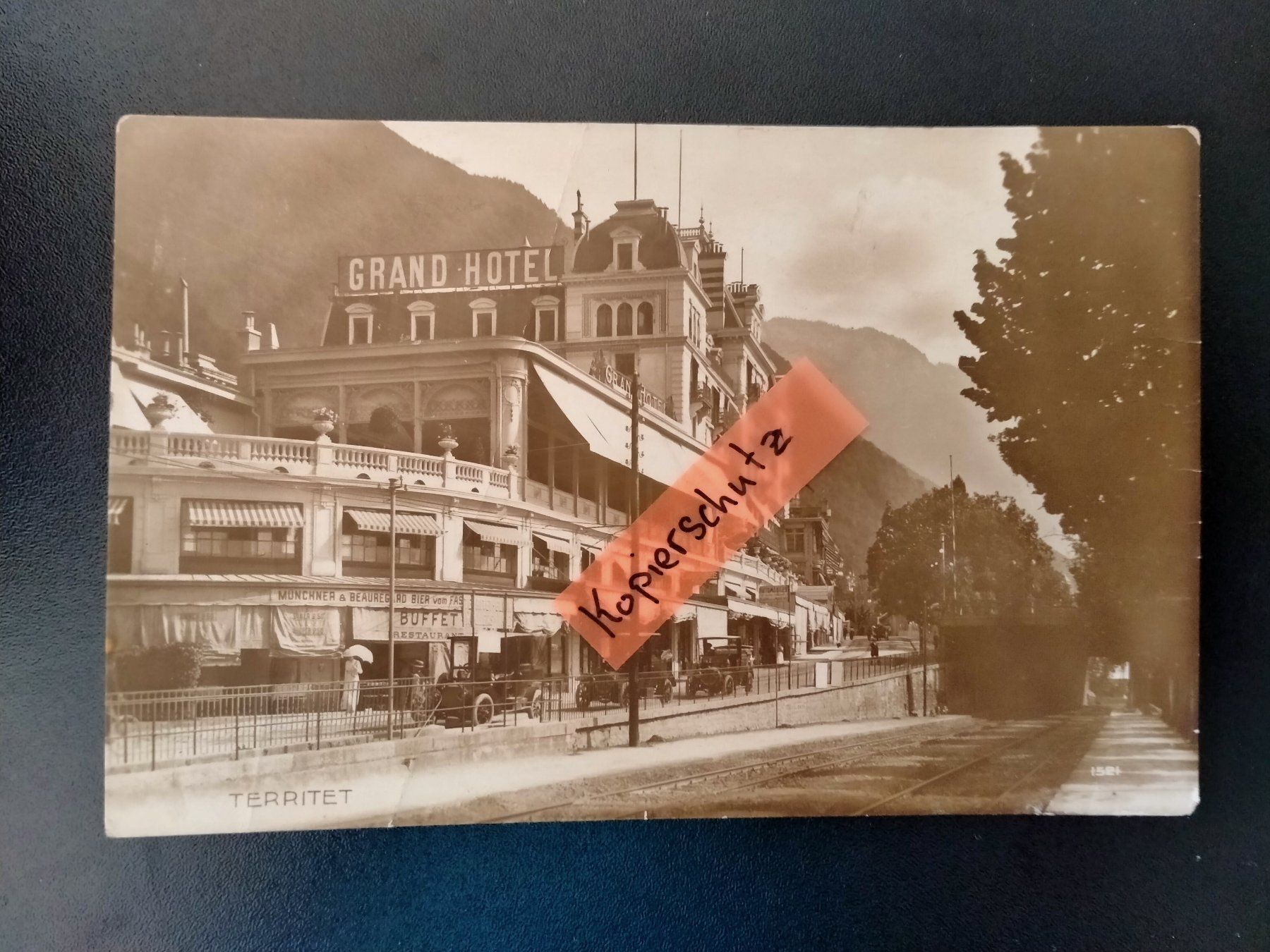 Cartoline postali: Territet / Waadt Grand Hotel Oldtimer – Usato da Küssnacht am Rigi venduto da cartolina-1