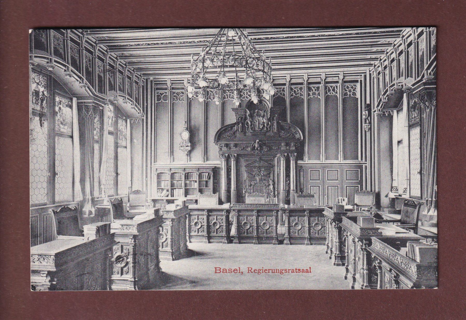 Cartoline postali: BASEL - Regierungsratsaal - 1912 – Usato da Pully venduto da nicecards-shop