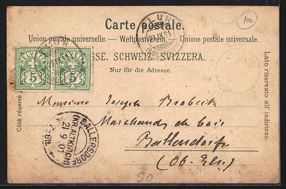 Ansichtskarten: Litho Mariastein, Unterirdische Gnadenka – Gebraucht aus Berlin von bartko-reher 1