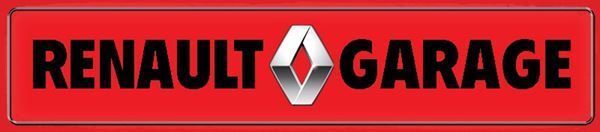 Insegne: Blechschild- RENAULT GARAGE - 46 x 10 cm – Nuovo e nell'imballaggio originale da Rupperswil venduto da big-one-sale