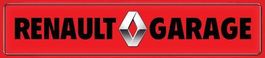 Blechschild- RENAULT GARAGE - 46 x 10 cm