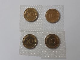 4x 10 Pfennig 1984 Stgl