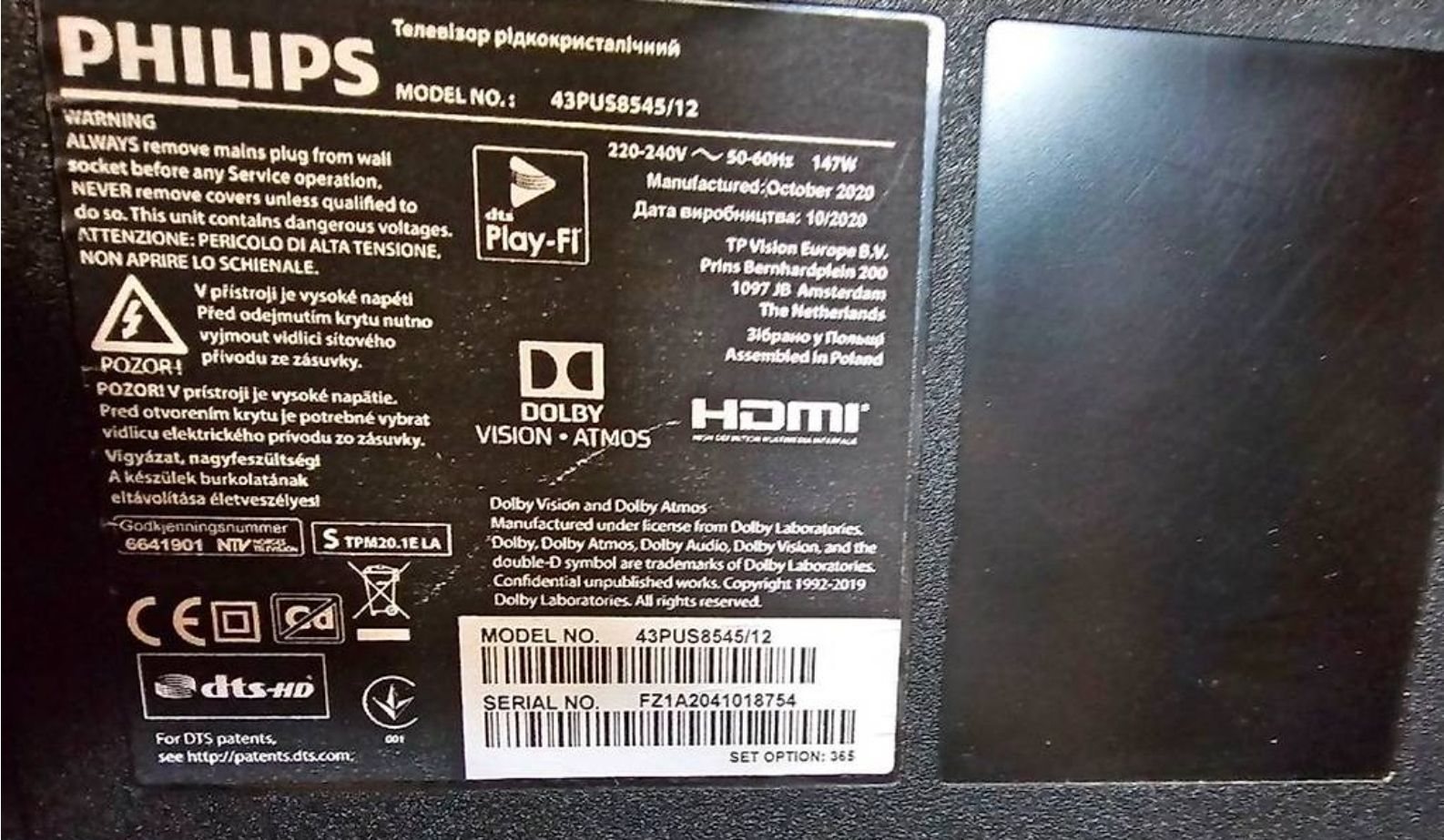 Fernseher: Philips Ambilight TV 43 – Gebraucht aus Meggen von dav_7vw6 1