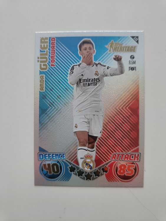Carte Topps Match Attax Euro 2024 Arda Güler Turquie TUR13, état Proche Neuf