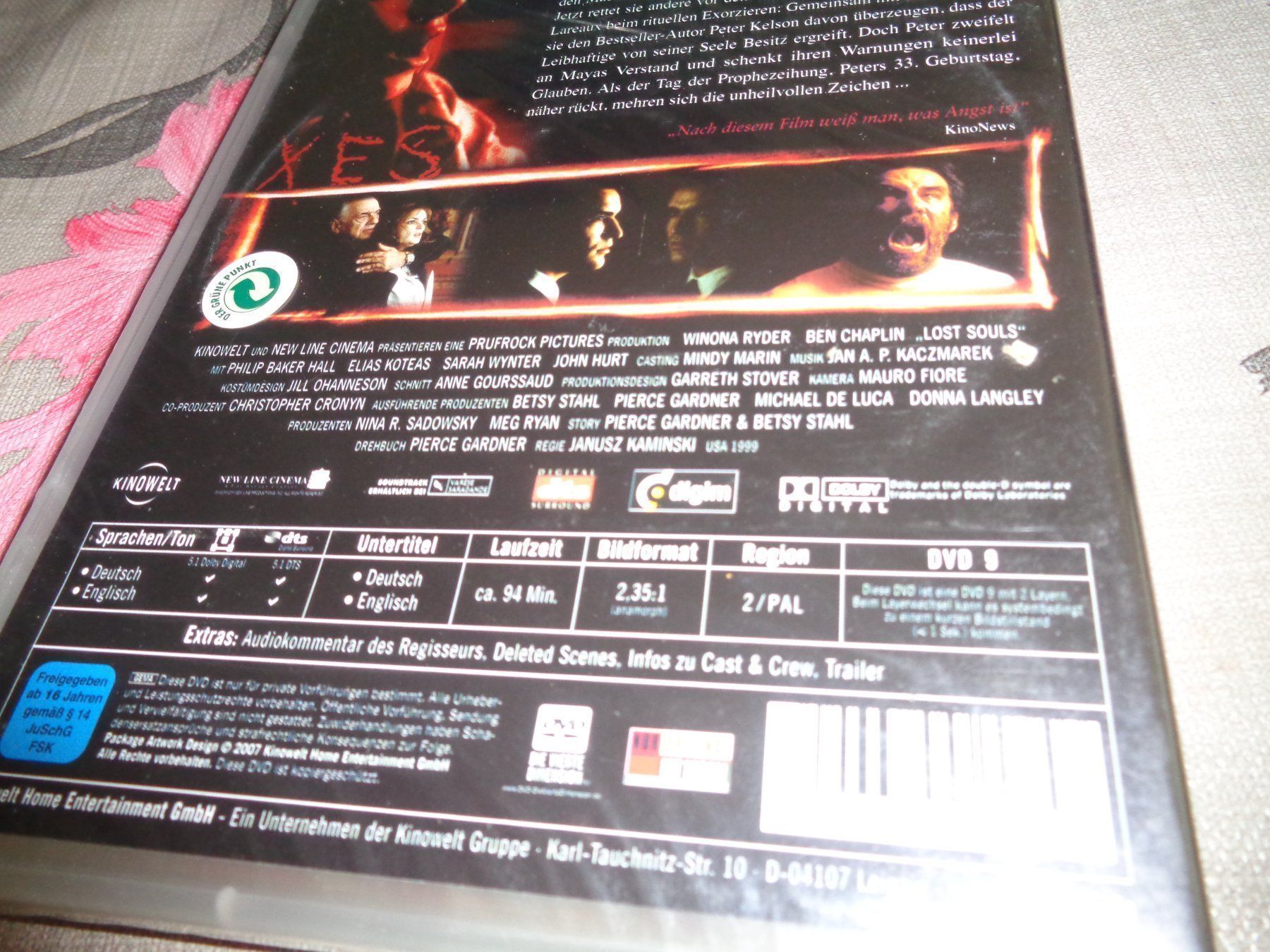 Tutti i DVDs: Lost Souls - Verlorene Seele n DVD NEUWARE – Nuovo e nell'imballaggio originale da Olten venduto da Disc-Verkauf 1