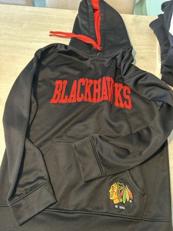 Pullover Blackhawks NHL Schwarz Rot Grösse M/38-40
