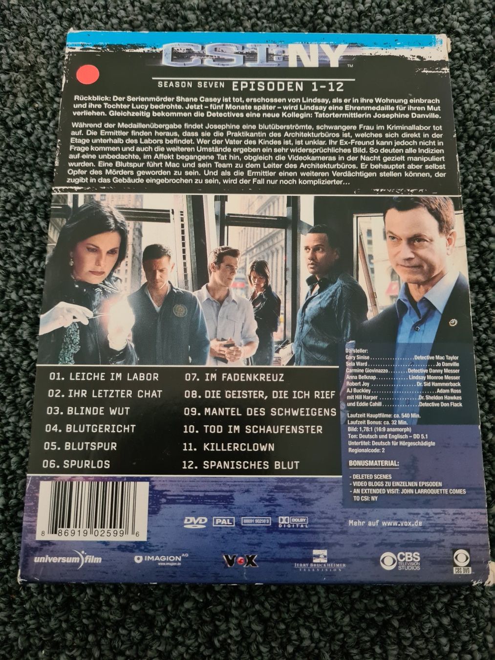Tutti i DVDs: CSI:NY STAFFEL 7 EPISODEN 1-12 – Usato da Ruswil venduto da jan_bxl5 1