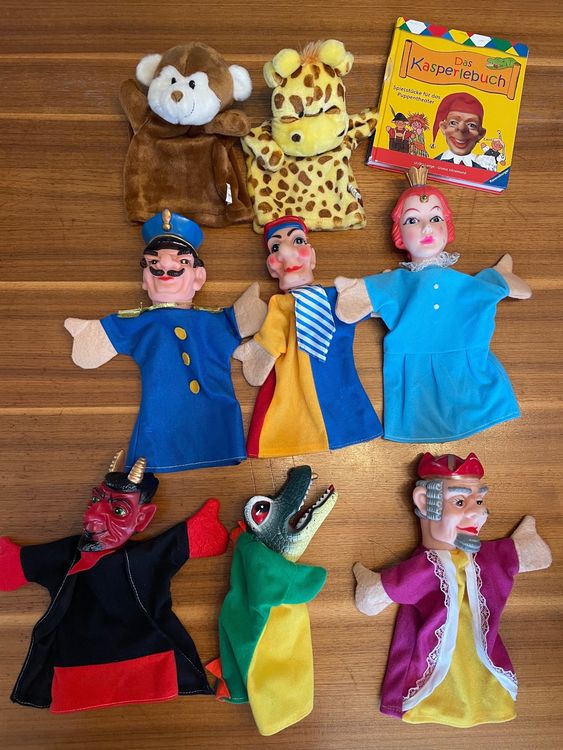 Meppi Handpuppen-Set 12-tlg – Kasperlefiguren Aus Stoff Für Das Puppentheater