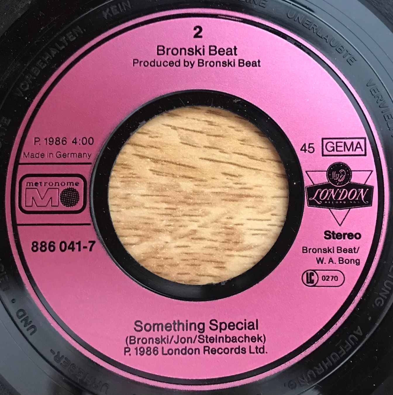 Schallplatten: BRONSKI BEAT - C’MON, C’MON – Gebraucht aus Bussigny von vinyl-pas-cher 3