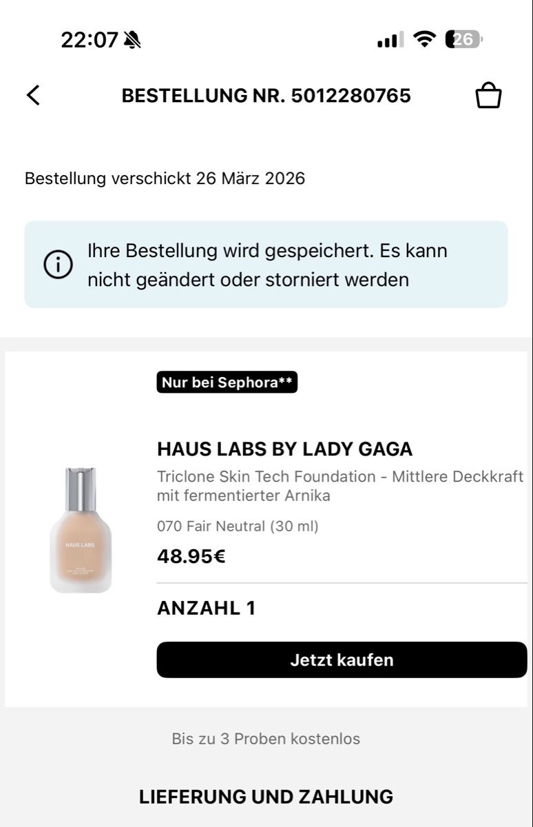 Haus Labs Make-up: Haus Labs Foundation by Lady Gaga 070 – Neu und originalverpackt aus Kreuzlingen von Ben.Lan 5