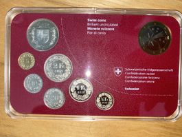 Schweizer Münzsatz 2015 Weihnachten, Stempelglanz ab 1.-