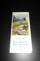 Antike Karte Berner Oberland, Ober-und Mittelwallis.