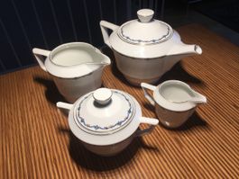 Porzellan Tee Set, 4-teilig, Langenthal Suisse, Goldrand