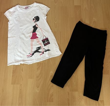 2 teiliges Outfit für die kleine Shopping Queen Gr. 122/128
