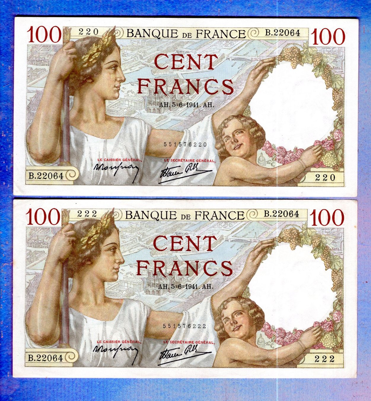 Banconote: France noten  2 stück nice grading – Usato da Leibstadt venduto da baroc333