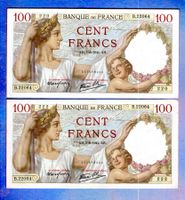 France noten  2 stück nice grading