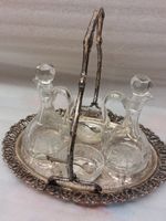Vintage Oil & Vinegar Set in 800 Silver (320gr) and Crystal