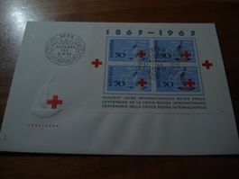 FDC Block Rotes Kreuz 1963, ungestempelt